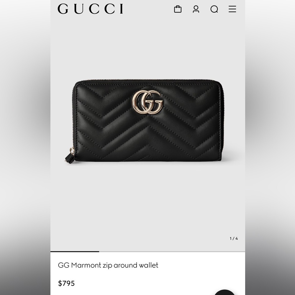 Marmont Gucci-zipper wallet! New!